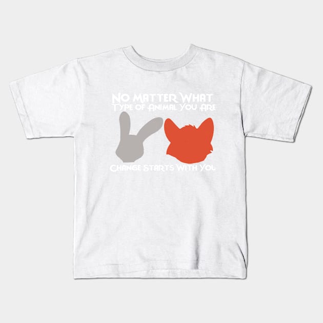 Change Starts With You Kids T-Shirt by SurgeTheNerd